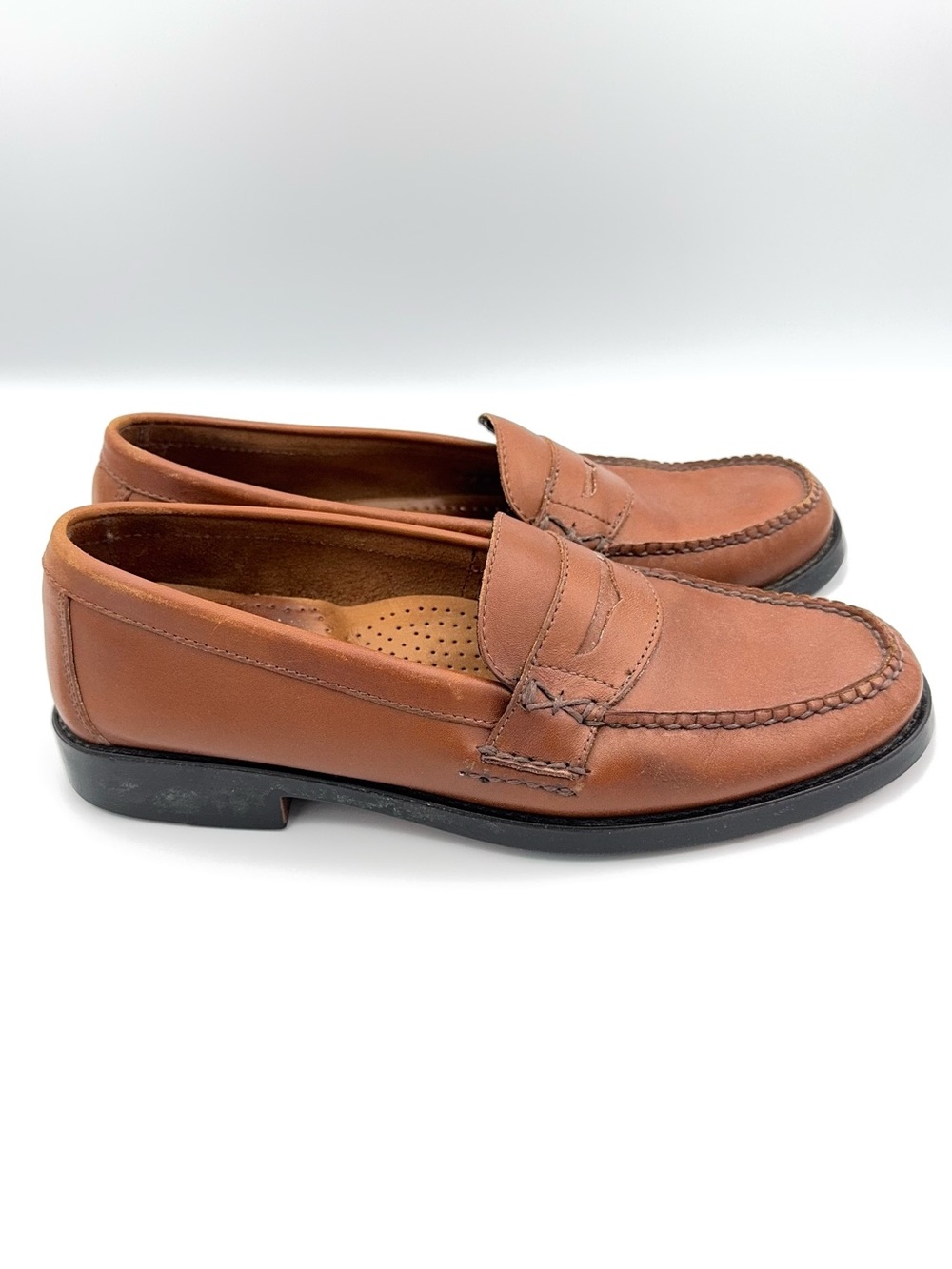 G.H. Bass & Co. Weejuns Katherine II Brown Tan Leather Penny Loafers